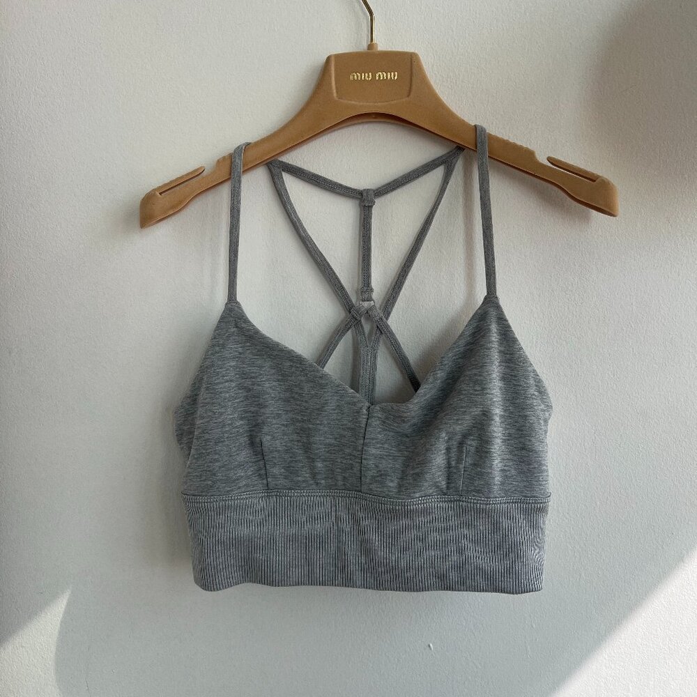 ALO Yoga Heather Grey Sports Bra